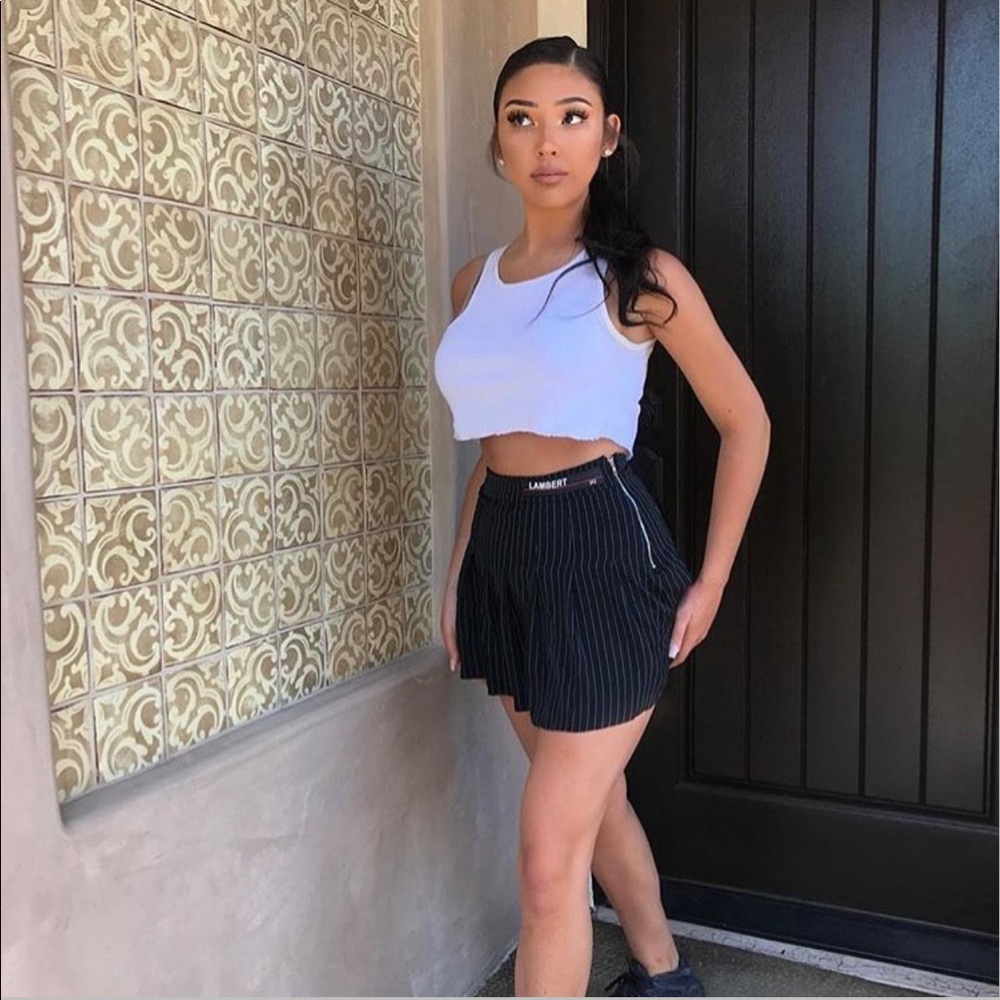 NWOT Pinstripe mini skirt